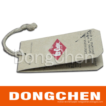 Fold Kraft Cardboard 4c Printing Clothing Hang Tag